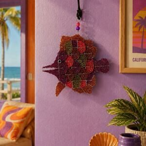 Vintage Handmade Beaded Fish